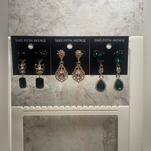Saks Fifth Avenue Earrings Bundle of Three